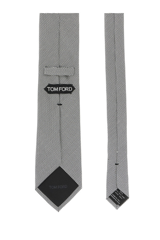 Жаккардовый галстук Silver TOM FORD STE001S0216TAA