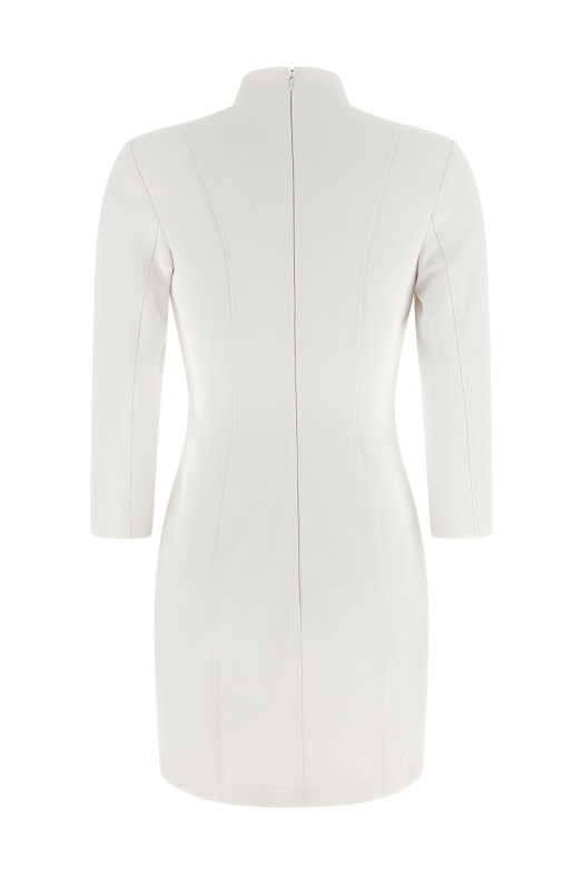 Платье с логотипом и эластичными резинками Белое ELISABETTA FRANCHI AB86961E2360