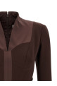 Logo dress with elastic bands Brown