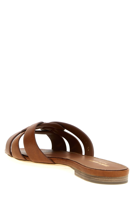 'Tribute Nu Pieds’ туфли-сабо коричневого цвета SAINT LAURENT 571952BDA002206