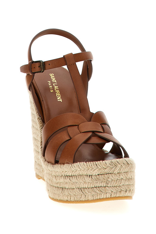 Эспадрильи Tribute коричневые SAINT LAURENT 611924BDA002206