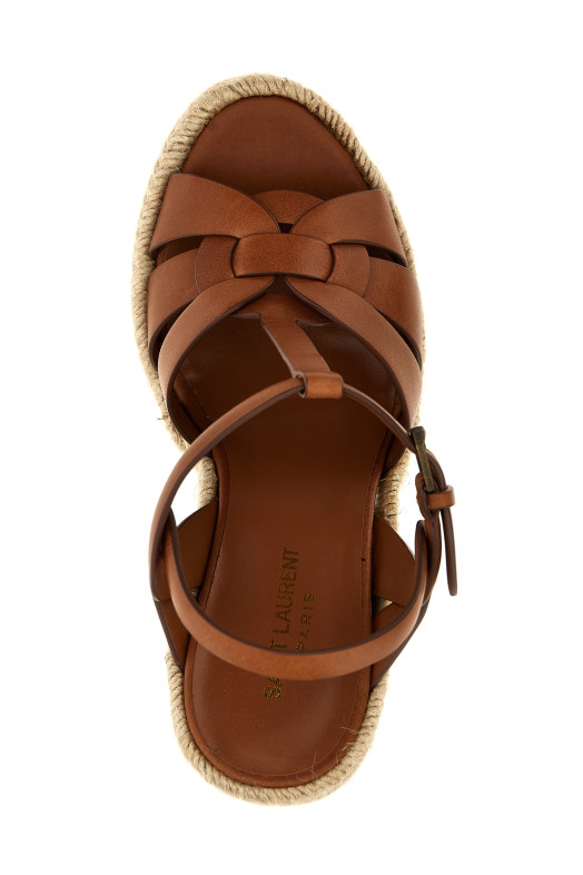 Эспадрильи Tribute коричневые SAINT LAURENT 611924BDA002206