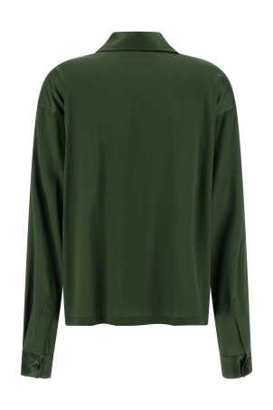 Шелковое поло зеленого цвета TOM FORD TS2144FAX881GCA