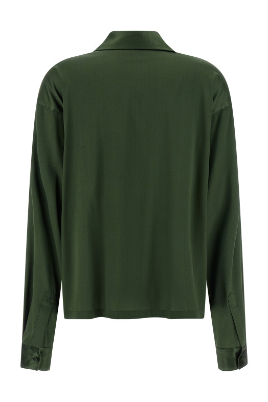 Шелковое поло зеленого цвета TOM FORD TS2144FAX881GCA