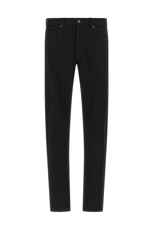 Джинсы с прямыми брючинами Черный TOM FORD DPH001DMC084NAB