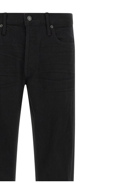 Джинсы с прямыми брючинами Черный TOM FORD DPH001DMC084NAB