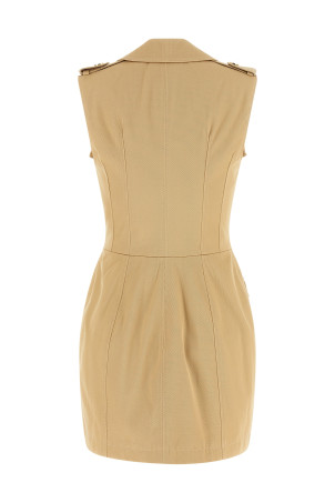 Двубортное платье Бежевое ELISABETTA FRANCHI AB92861E2470