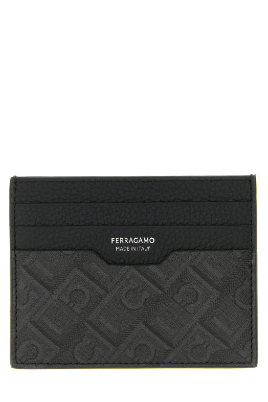 Карточный держатель «Ferragamo Monogram» Черный 780321NEROGRIGIO