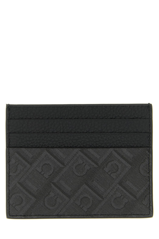 Карточный держатель «Ferragamo Monogram» Черный 780321NEROGRIGIO