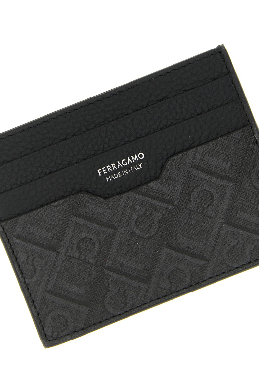 Карточный держатель «Ferragamo Monogram» Черный 780321NEROGRIGIO