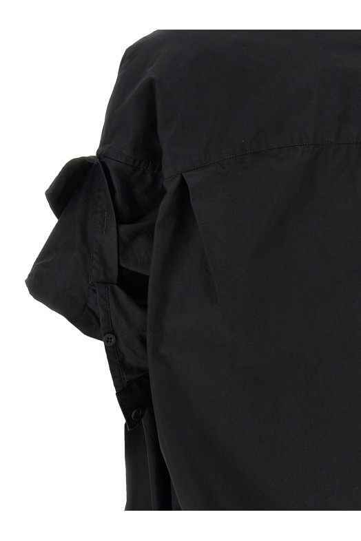 Turned-up cuffed shirt Black