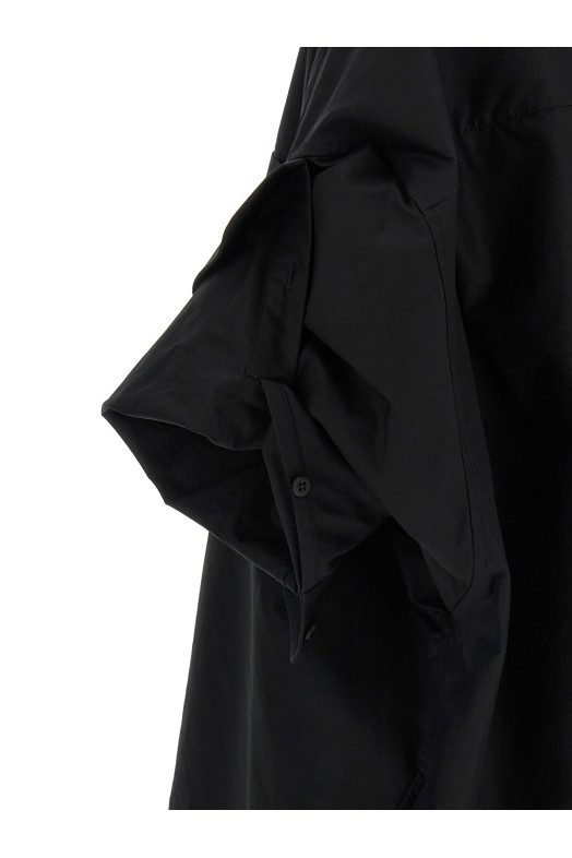 Turned-up cuffed shirt Black