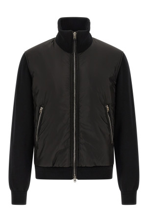 Бомбер из мериносовой шерсти Черный TOM FORD KZY015YMW135NAA