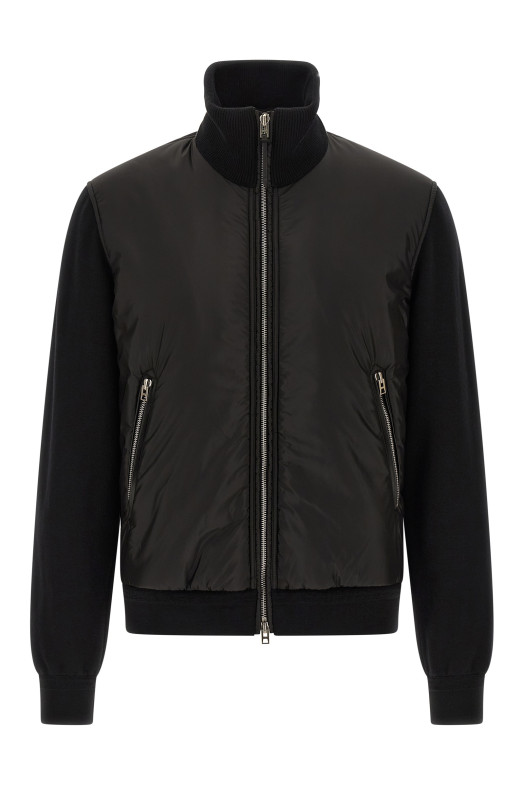 Бомбер из мериносовой шерсти Черный TOM FORD KZY015YMW135NAA