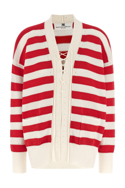 Вязаный кардиган красный ERMANNO SCERVINO D485N311IFDA4806