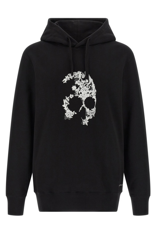 Толстовка с капюшоном «Череп» Черно-серая 862290QTAEL0520