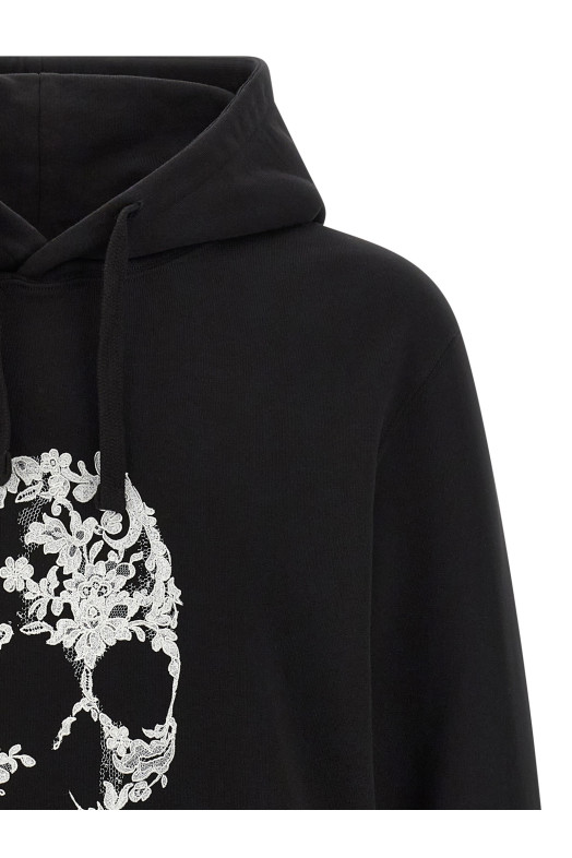 Толстовка с капюшоном «Череп» Черно-серая 862290QTAEL0520