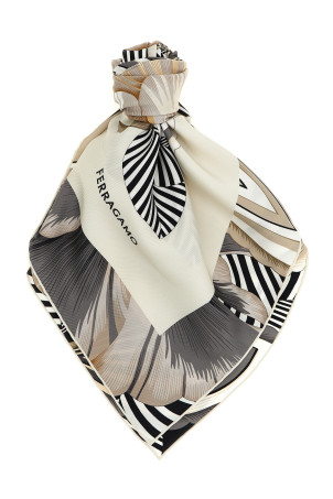 Шарф з принтом «Brezza» Чорно-сірий 789958AVORIONERO