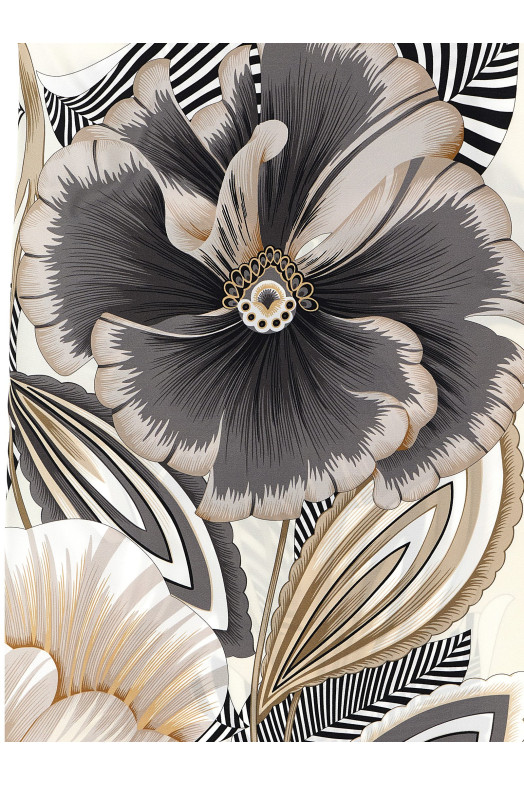 Шарф с принтом «Brezza» Черно-серый 789958AVORIONERO