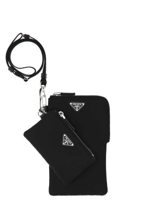 Black nylon phone case Black PRADA (2TT0912DMI)