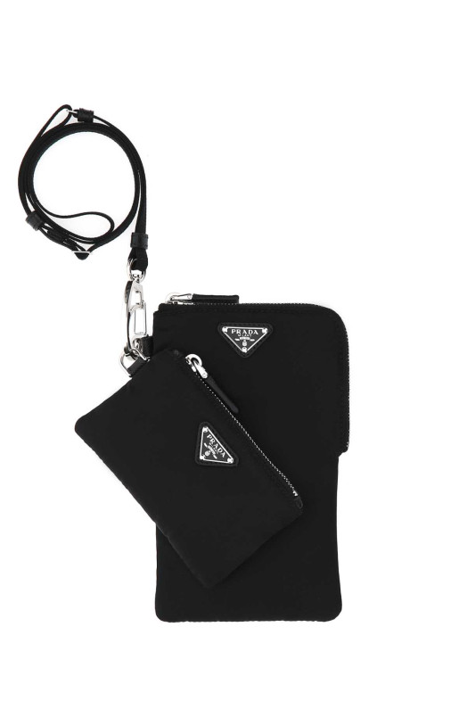 Black nylon phone case Black PRADA (2TT0912DMI)