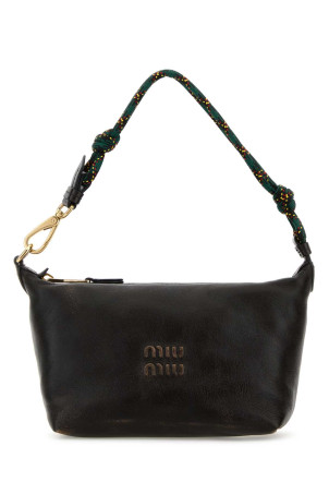 Dark brown nappa leather shoulder bag MIU MIU (5NE8412IFO)