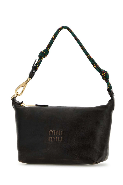 Dark brown nappa leather shoulder bag MIU MIU (5NE8412IFO)