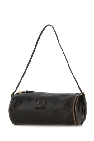 Dark brown nappa leather shoulder bag MIU MIU (5NE851AF6P)