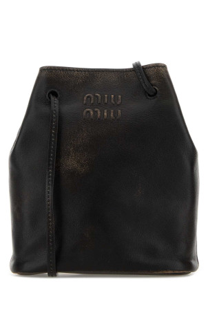 Dark brown leather crossbody bag MIU MIU (5NF460AF6P)