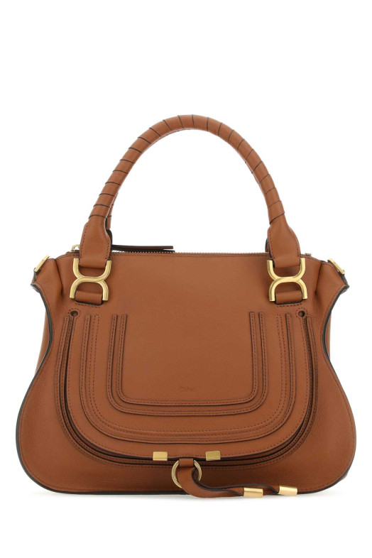 Brown leather medium Marcie handbag CHLOE (CHC22AS660I31)