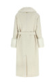 Lamé thread coat White