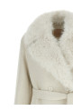Lamé thread coat White