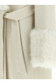 Lamé thread coat White