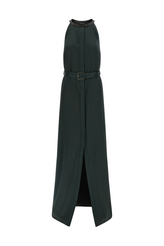 Платье с американским вырезом Зеленое TOM FORD AB3629FAX1524GCT