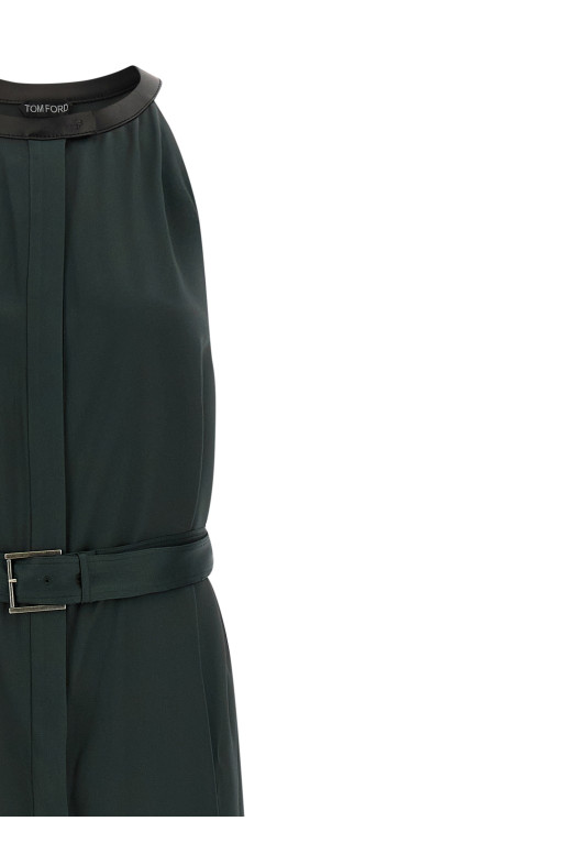 Платье с американским вырезом Зеленое TOM FORD AB3629FAX1524GCT