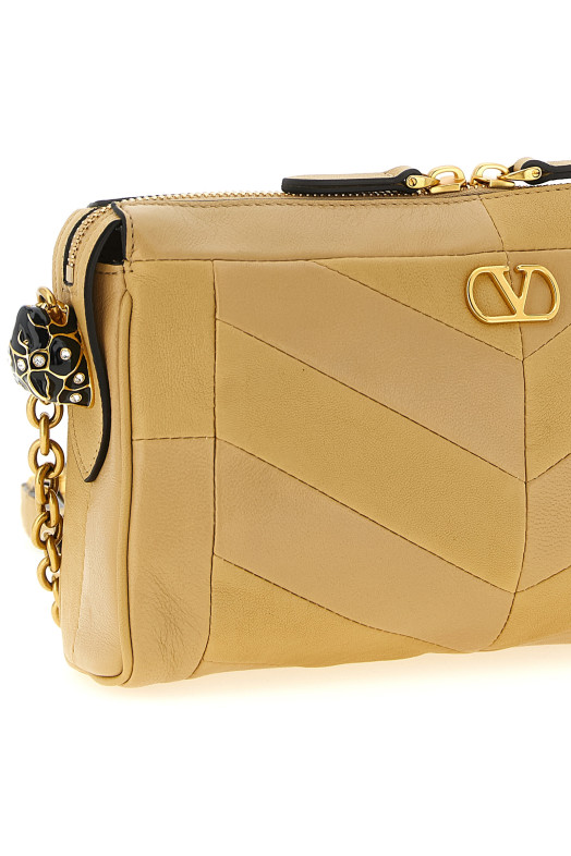 Valentino Garavani «Panthea» небольшая сумка через плечо Бежевая W2B0S99UYFDN3