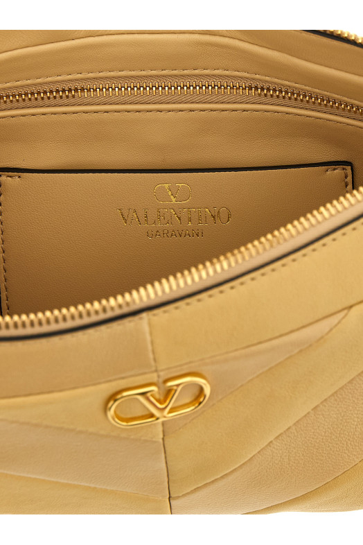Valentino Garavani «Panthea» небольшая сумка через плечо Бежевая W2B0S99UYFDN3