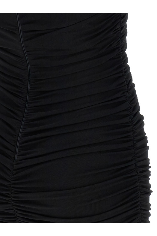 Платье с вырезом в форме сердца Черное ELISABETTA FRANCHI AB90861E2110