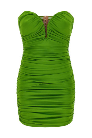 Платье с вырезом в форме сердца Зеленый ELISABETTA FRANCHI AB90861E2EV3