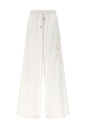 Брюки с кружевными вставками Белые ERMANNO SCERVINO D482P351RWGF10602