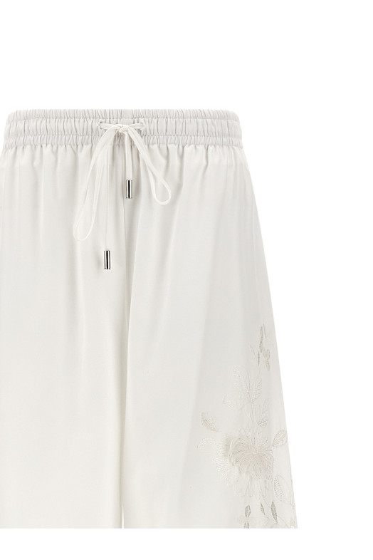 Брюки с кружевными вставками Белые ERMANNO SCERVINO D482P351RWGF10602