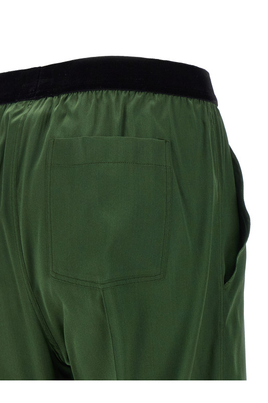 Шёлковые брюки Зеленые TOM FORD PAW683FAX881GCA