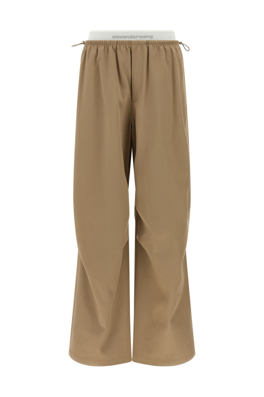 Double layer waist trousers Beige