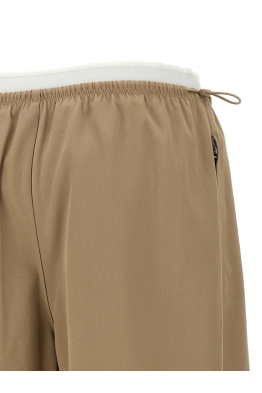 Double layer waist trousers Beige