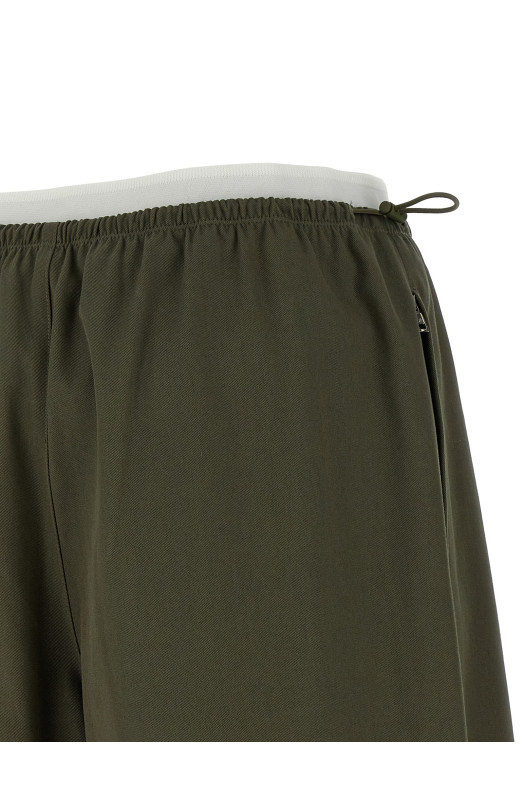 Double layer waist trousers Green
