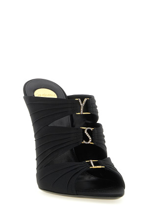 SAINT LAURENT 'Emilie' мюлі Чорні 859545AAF4G1097