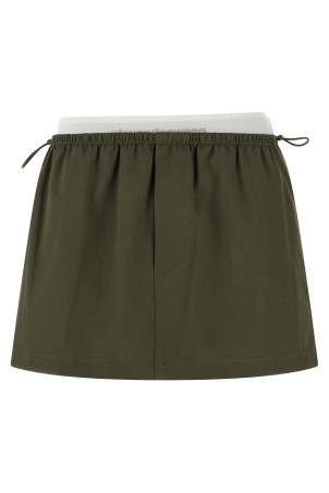 Двошарова спідниця до талії Зелена ALEXANDER WANG 1WC1265382305