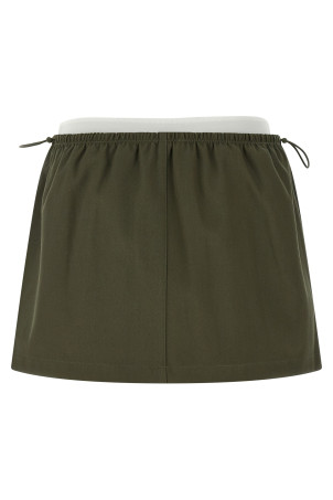 Двошарова спідниця до талії Зелена ALEXANDER WANG 1WC1265382305