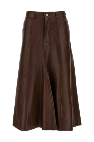 'Mid Serenity Leather' skirt Brown
