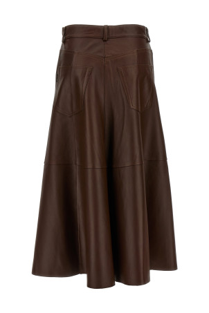 'Mid Serenity Leather' skirt Brown